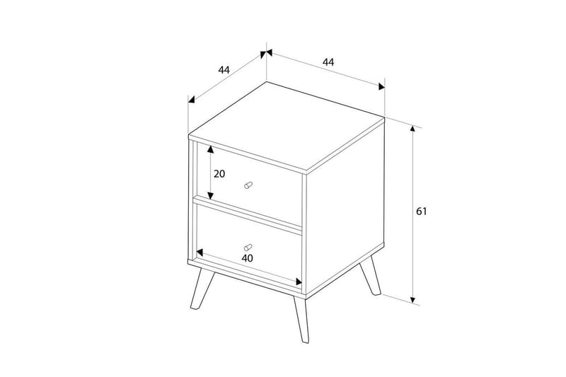 Felyra Nattbord 44 cm - Multifarget - Møbler - Bord - Avlastningsbord - Sengebord & nattbord