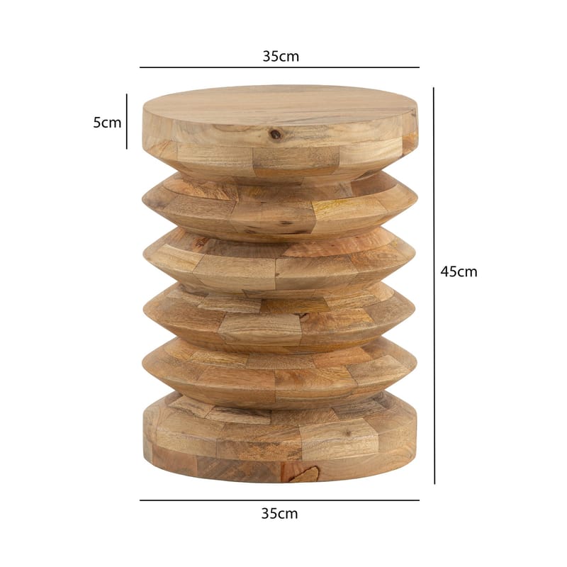 Fenena sidebord 35 cm - Varm lysebrun - Møbler - Bord - Avlastningsbord - Lampebord & sidebord