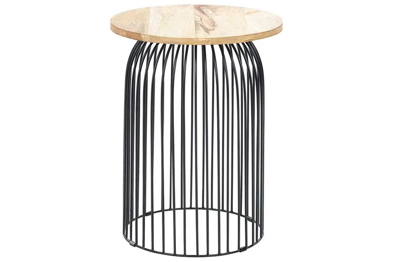 Ferron Sidebord 36 cm, Lyst tre/Svart