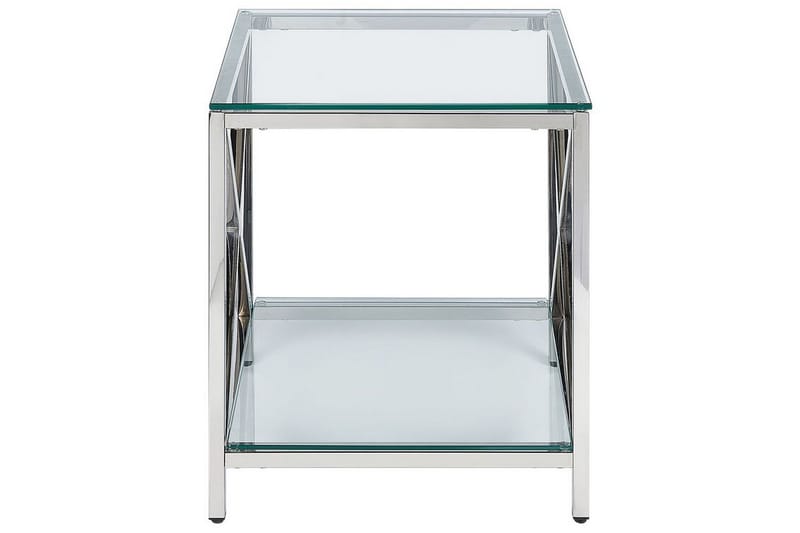 Fidelina Sidebord 45 cm - Sølv/Transparent - Møbler - Bord - Avlastningsbord - Lampebord & sidebord