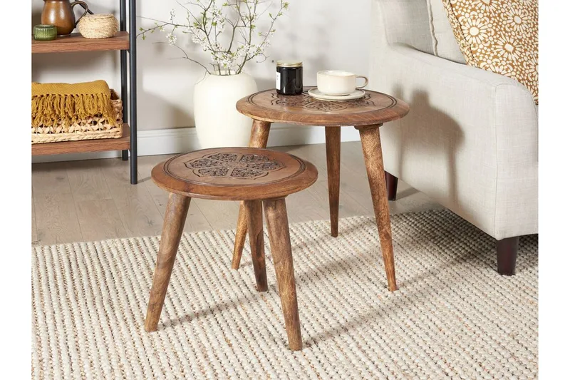 Fievel Settbord 46 cm - Mørkt tre - Møbler - Bord - Avlastningsbord - Settbord