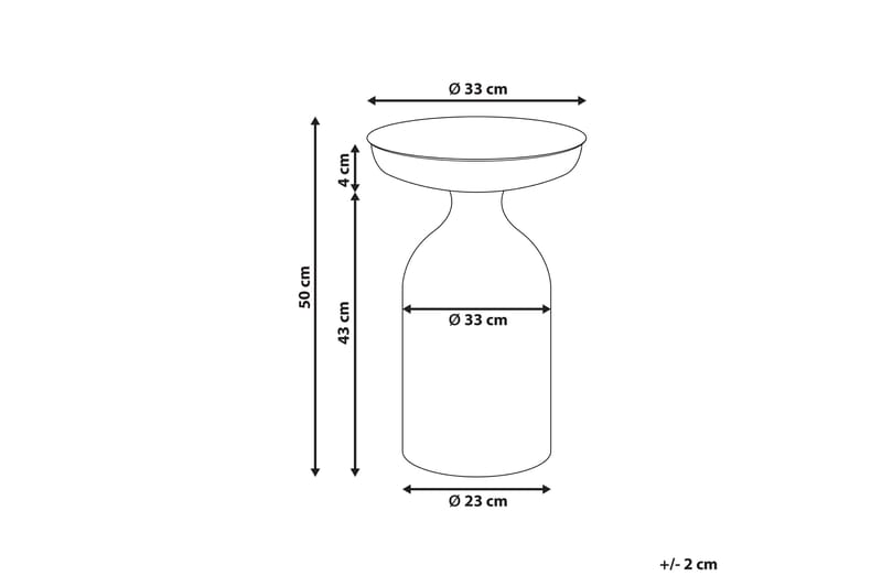 Filippo Sidebord 33 cm - Svart - Møbler - Bord - Avlastningsbord - Lampebord & sidebord