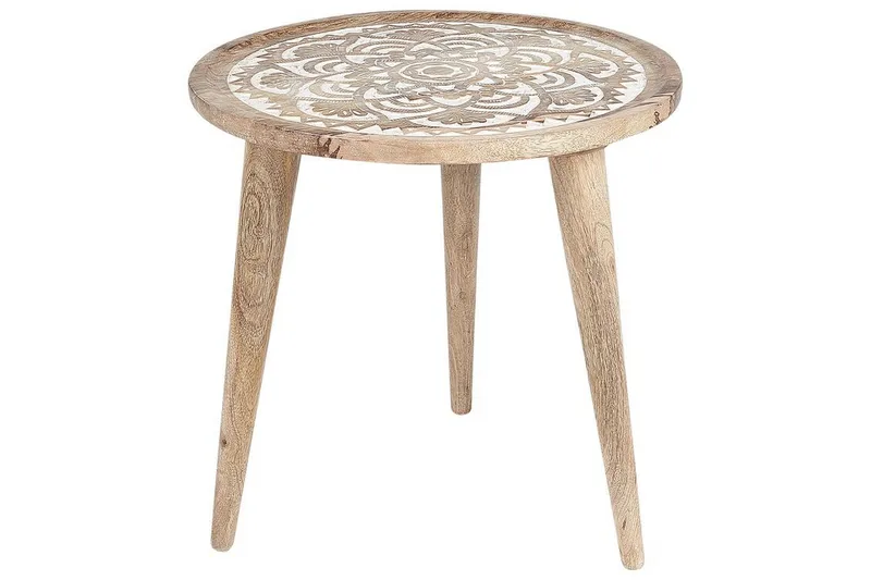 Fiorenzo Settbord 45 cm - Lyst tre/Hvit - Møbler - Bord - Avlastningsbord - Settbord