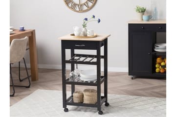 Foggia Serveringsbord 50 cm - Svart - Oppbevaring - Kjøkkenøyer
