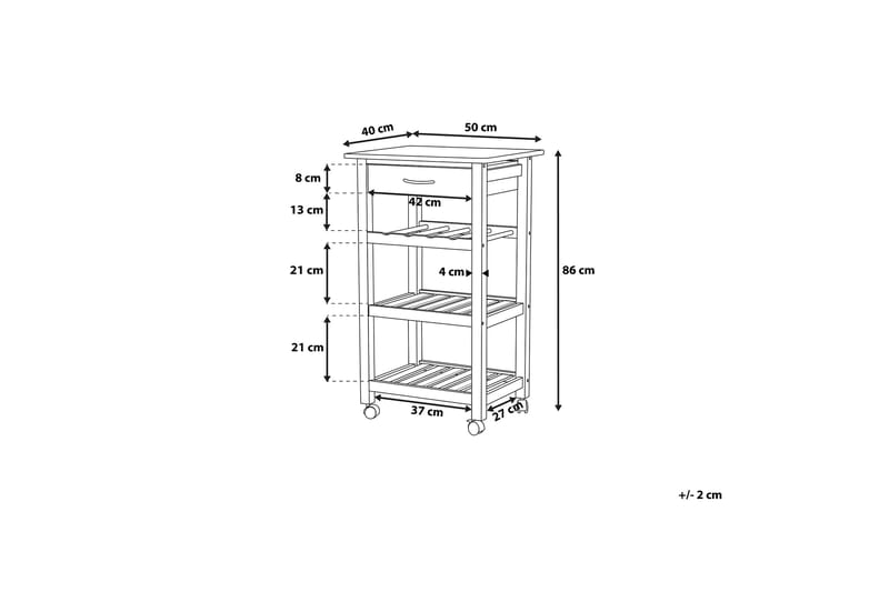 Foggia Serveringsbord 50 cm - Svart - Møbler - Bord - Avlastningsbord