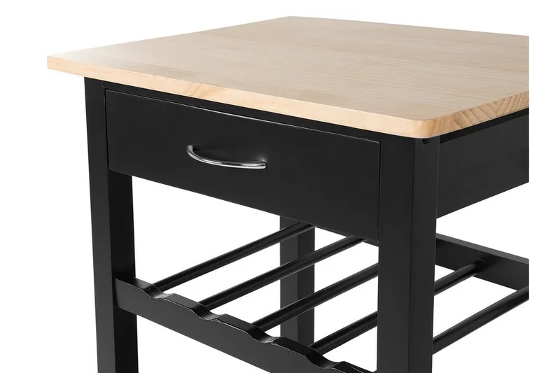 Foggia Serveringsbord 50 cm - Svart - Oppbevaring - Kjøkkenøyer