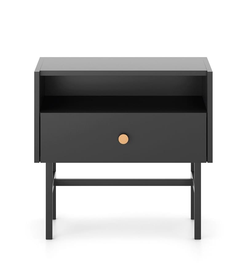 Francisca Nattbord 55 cm - Svart - Møbler - Bord - Avlastningsbord - Sengebord & nattbord
