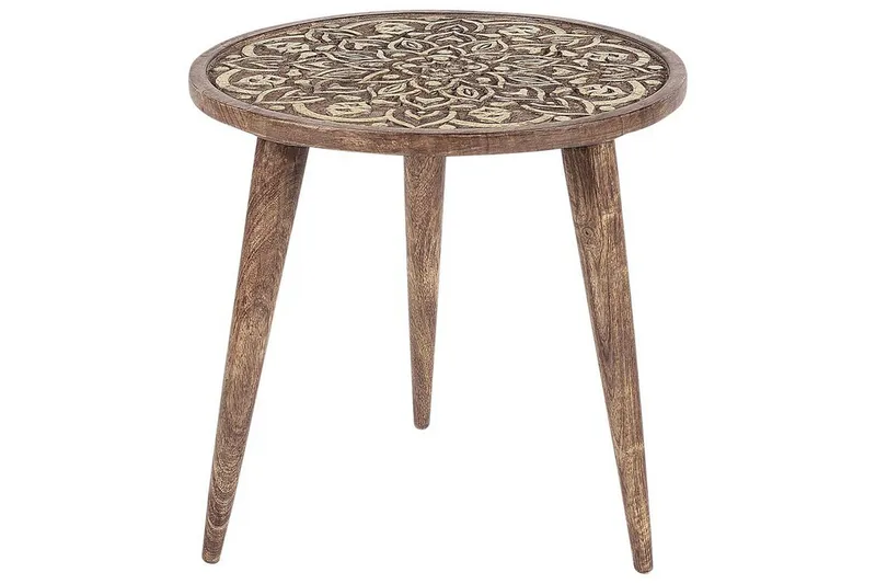 Freida Settbord 45 cm - Mørkt tre/Gull - Møbler - Bord - Avlastningsbord - Settbord