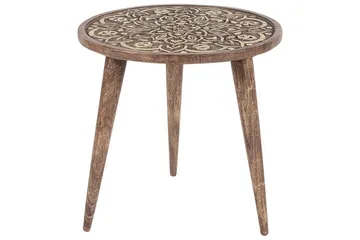 Freida Settbord 45 cm - Mørkt tre/Gull - Møbler - Bord - Avlastningsbord - Settbord