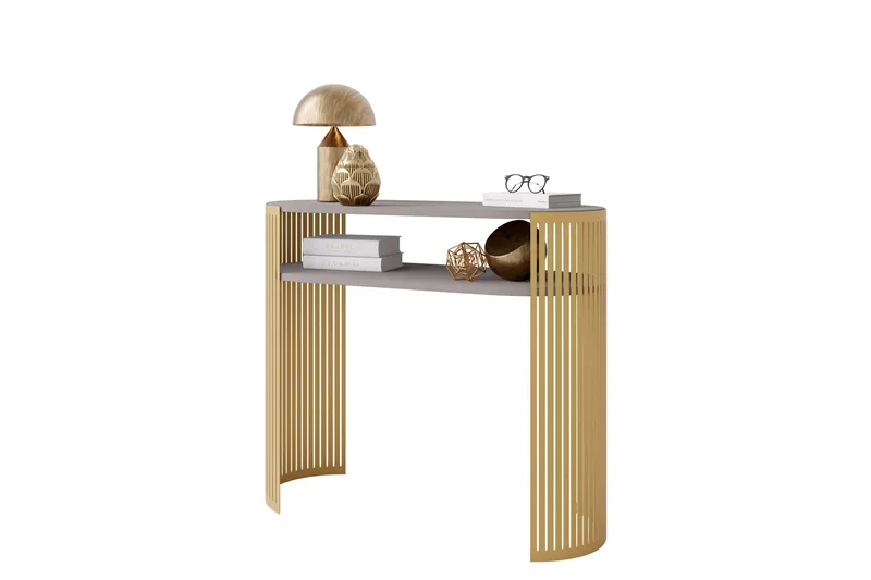 Friend Konsollbord 100 cm - Gull/Beige - Møbler - Bord - Avlastningsbord - Gangbord