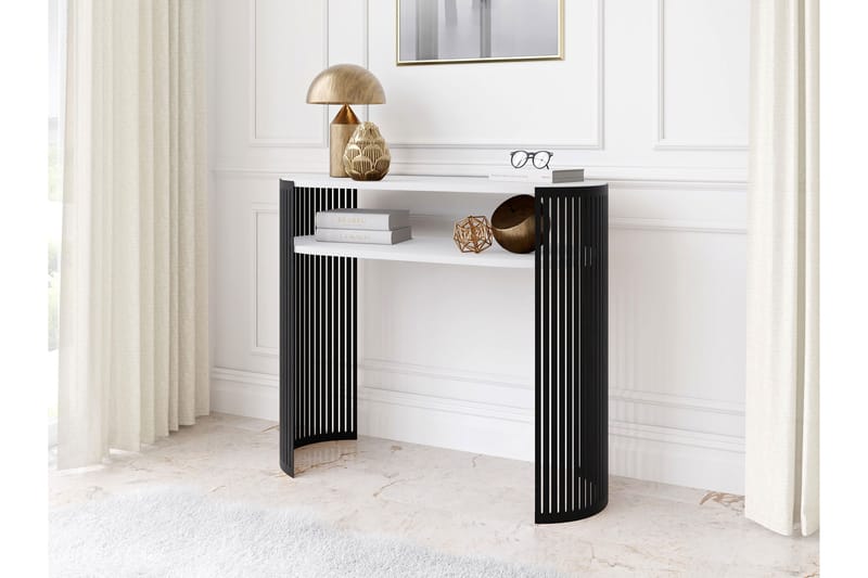 Friend Konsollbord 100 cm - Hvit/Svart - Møbler - Bord - Avlastningsbord - Gangbord