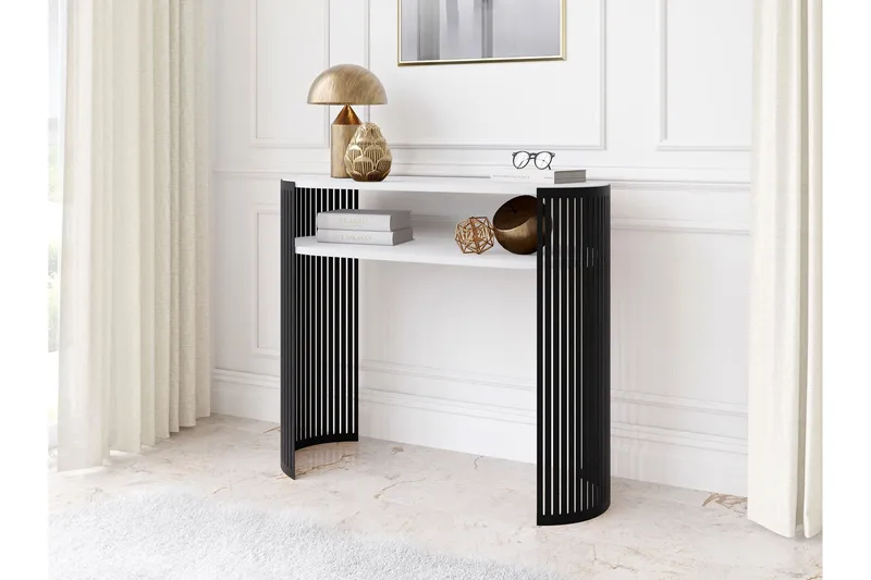 Friend Konsollbord 100 cm - Hvit/Svart - Møbler - Bord - Avlastningsbord - Gangbord