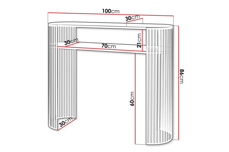 Friend Konsollbord 100 cm - Svart - Møbler - Bord - Avlastningsbord - Gangbord