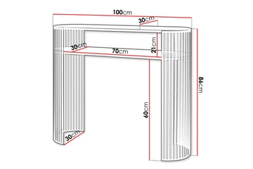 Friend Konsollbord 100 cm - Svart/Brun - Møbler - Bord - Avlastningsbord - Gangbord