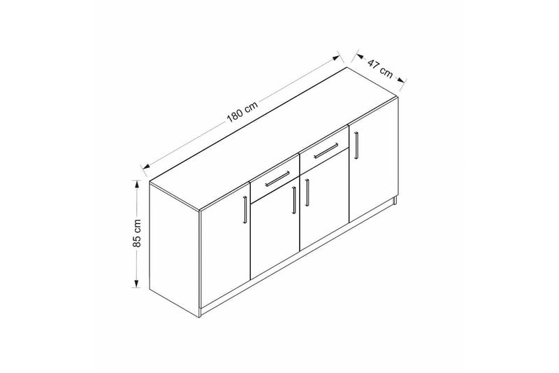 Fruitland Konsollbord 180 cm - Hvit - Møbler - Bord - Avlastningsbord - Gangbord