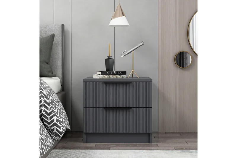 Fruitland Nattbord 50 cm - Antrasitt - Møbler - Bord - Avlastningsbord - Sengebord & nattbord