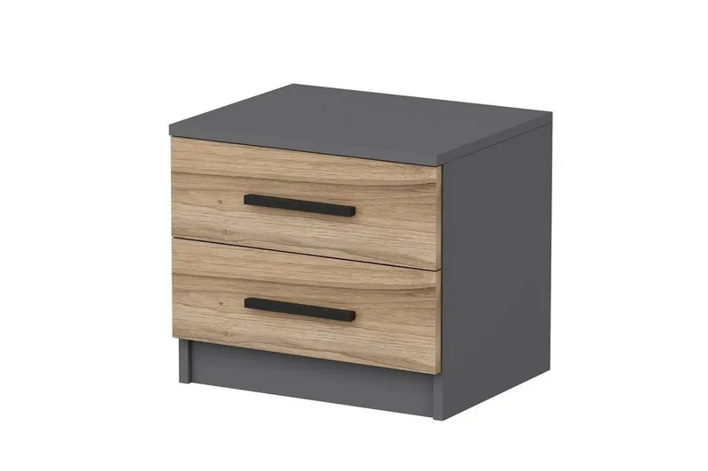 Fruitland Nattbord 50 cm - Valnøtt/Antrasitt - Møbler - Bord - Avlastningsbord - Sengebord & nattbord