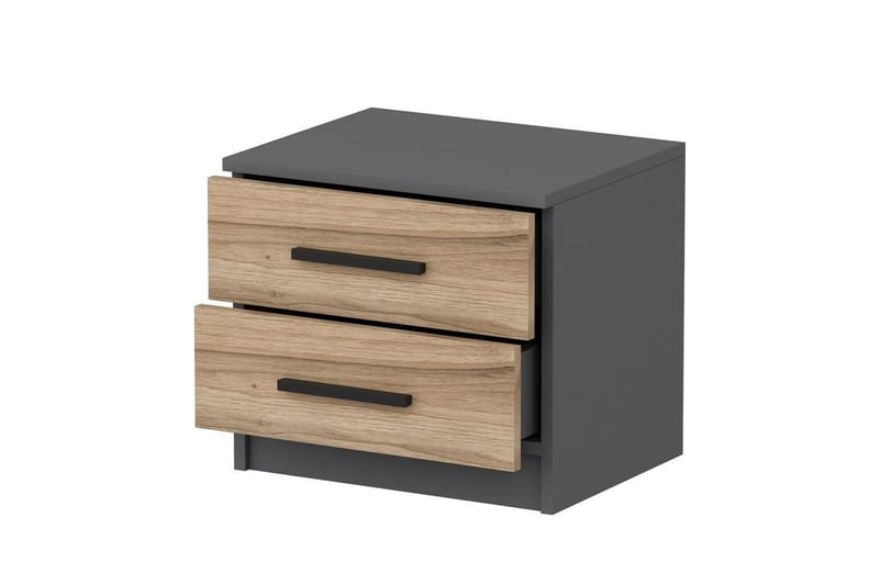 Fruitland Nattbord 50 cm - Valnøtt/Antrasitt - Møbler - Bord - Avlastningsbord - Sengebord & nattbord