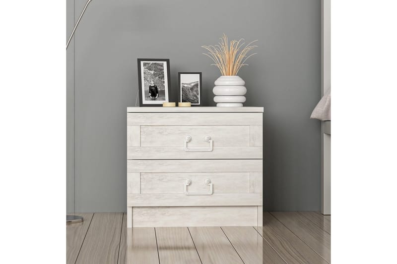 Fruitland Nattbord 54 cm - Hvit - Møbler - Bord - Avlastningsbord - Sengebord & nattbord