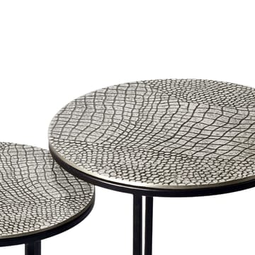 Galela settbord 40 cm sett med 2 - Sølvfarget og svart - Møbler - Bord - Avlastningsbord - Settbord