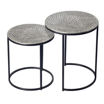 Galela settbord 40 cm sett med 2 - Sølvfarget og svart - Møbler - Bord - Avlastningsbord - Settbord