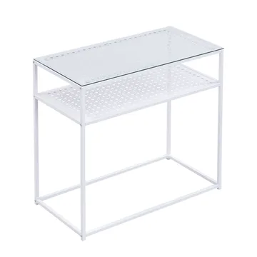 Galuna konsollbord 80 cm - Gjennomsiktig og hvit - Møbler - Bord - Avlastningsbord - Gangbord