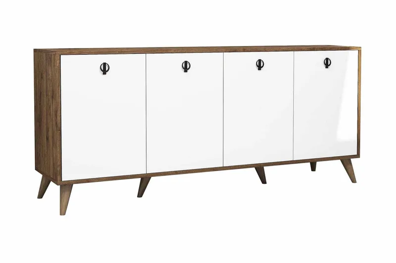 Konsollbord Athodna Konsollbord 180 cm Vit, Mörkbrun - Møbler - Bord - Avlastningsbord - Gangbord