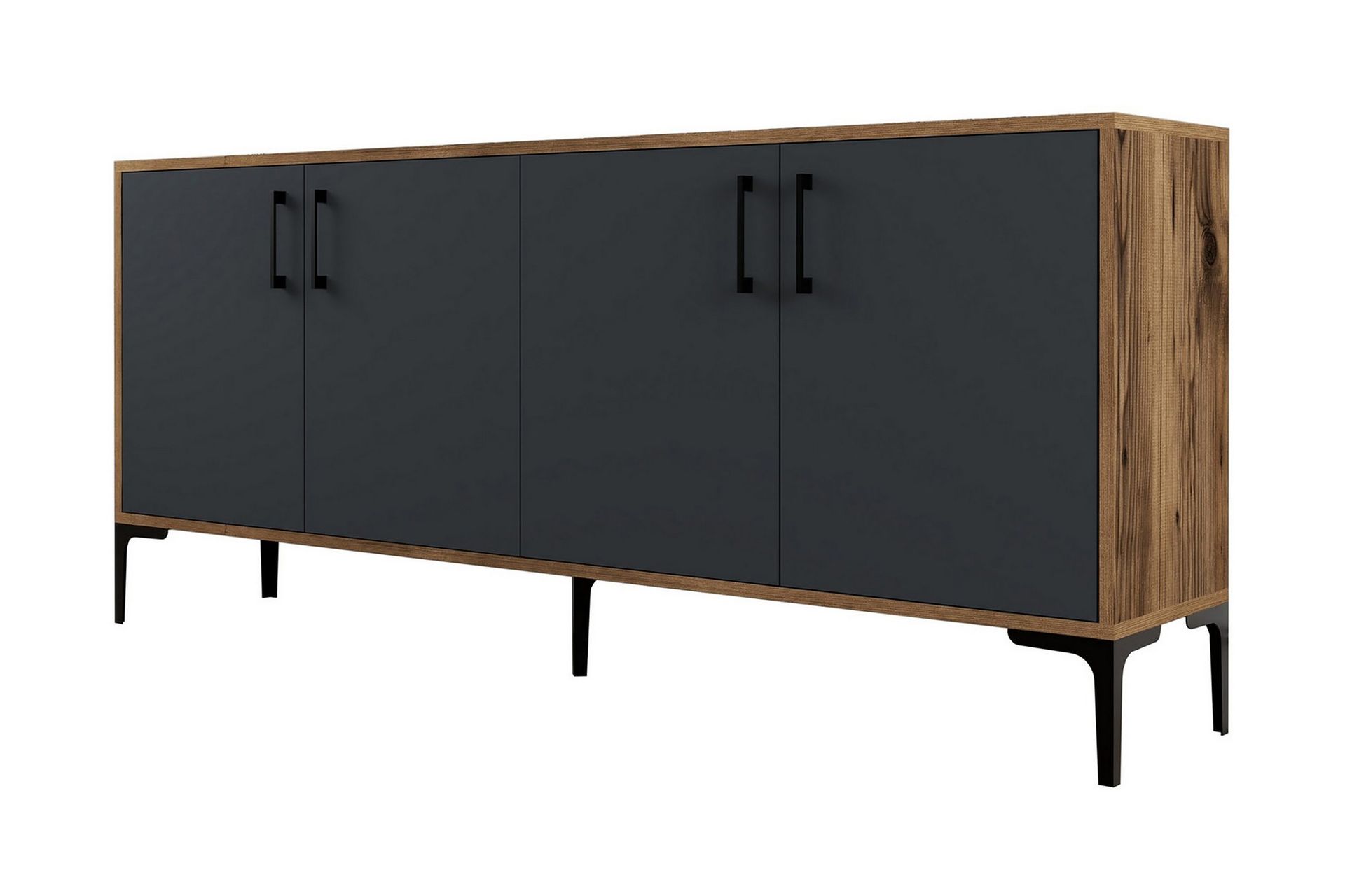 Levents Avlastningsbord 180 cm - Valnøtt/Antrasitt