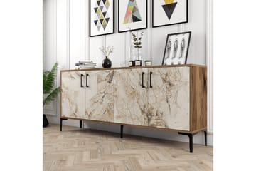 Levents Avlastningsbord 180 cm - Valnøtt/Beige/Svart - Møbler - Bord - Avlastningsbord - Gangbord