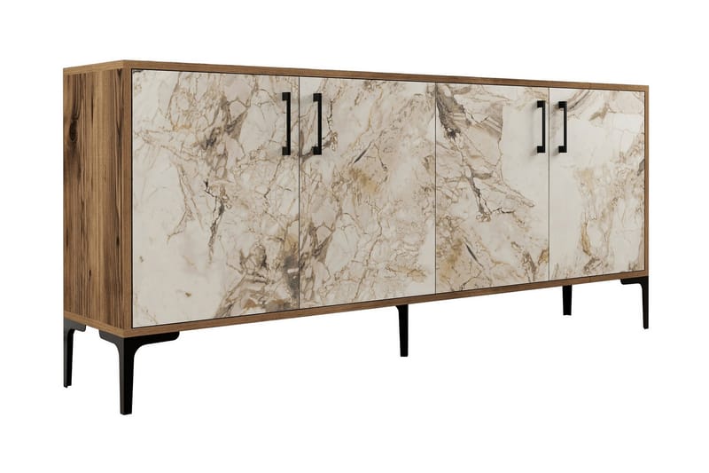 Levents Avlastningsbord 180 cm - Valnøtt/Beige/Svart - Møbler - Bord - Avlastningsbord - Gangbord