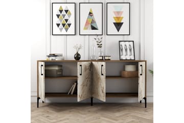 Levents Avlastningsbord 180 cm - Valnøtt/Beige/Svart - Møbler - Bord - Avlastningsbord - Gangbord