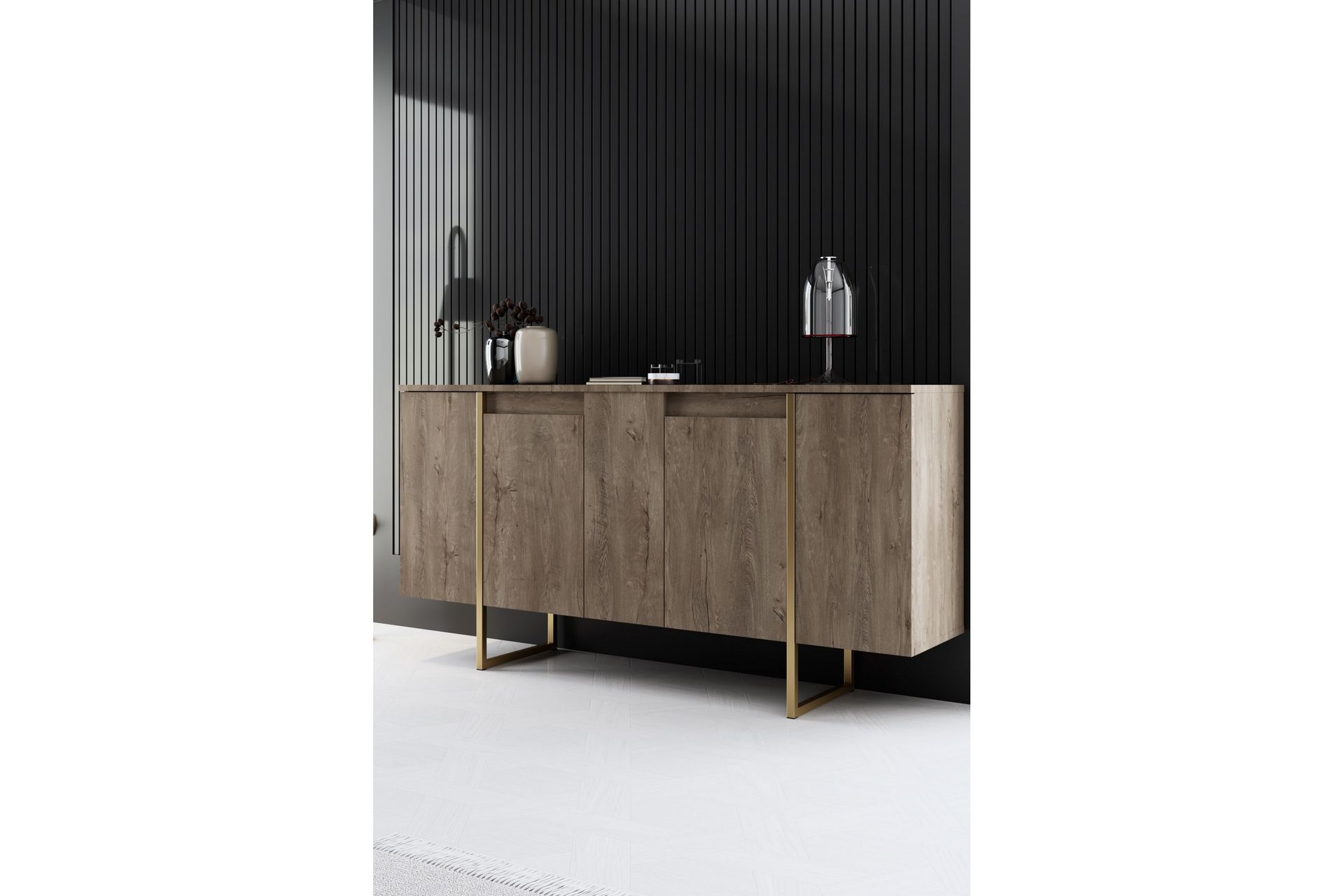 Luxe Konsollbord 160 cm - Brun/gull - Møbler - Bord - Avlastningsbord - Gangbord