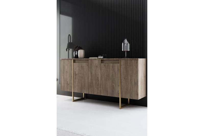 Luxe Konsollbord 160 cm - Brun/gull - Møbler - Bord - Avlastningsbord - Gangbord