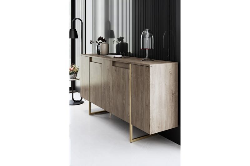 Luxe Konsollbord 160 cm - Brun/gull - Møbler - Bord - Avlastningsbord - Gangbord