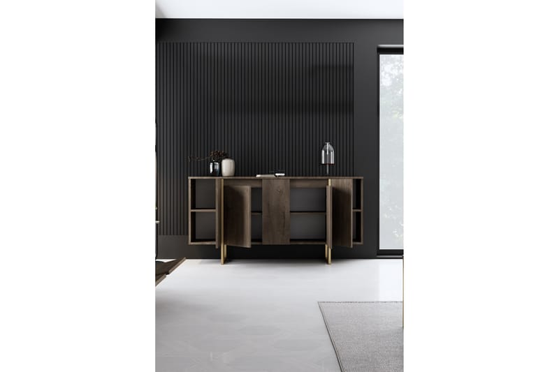 Luxe Konsollbord 160 cm - Brun/gull - Møbler - Bord - Avlastningsbord - Gangbord