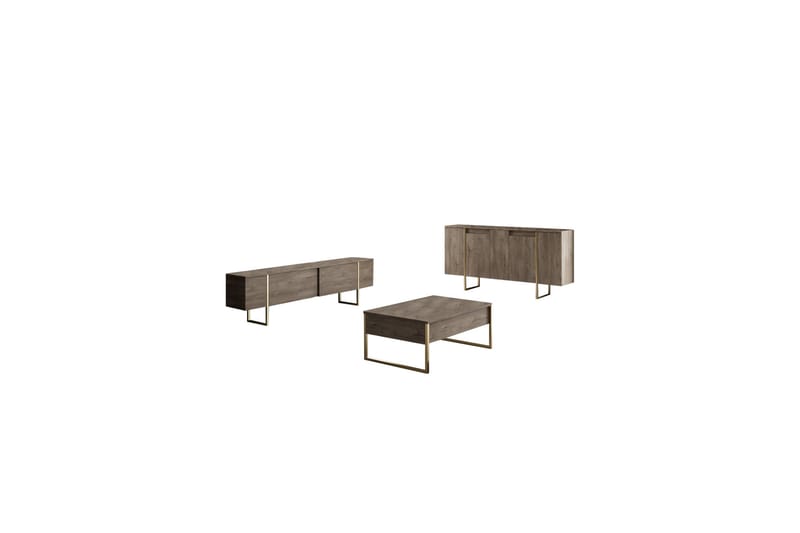 Luxe Konsollbord 160 cm - Brun/gull - Møbler - Bord - Avlastningsbord - Gangbord