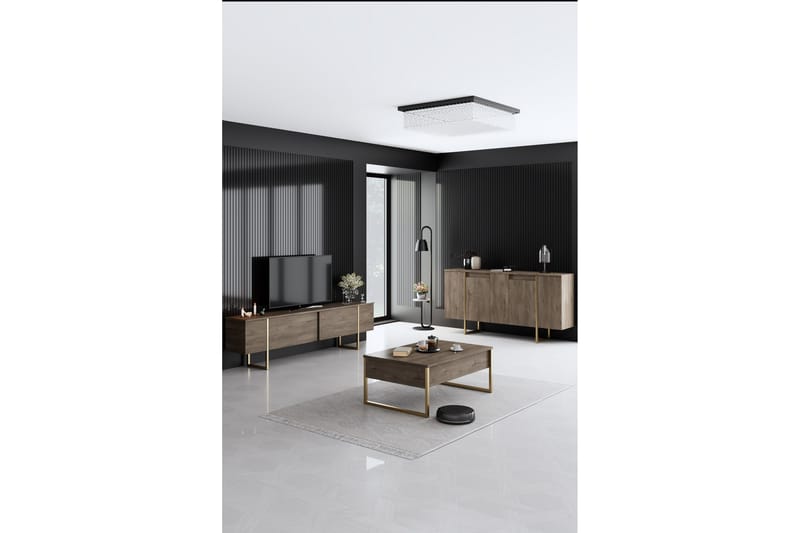 Luxe Konsollbord 160 cm - Brun/gull - Møbler - Bord - Avlastningsbord - Gangbord