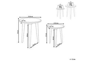 Garrett Settbord 45 cm - Grå - Møbler - Bord - Avlastningsbord - Settbord
