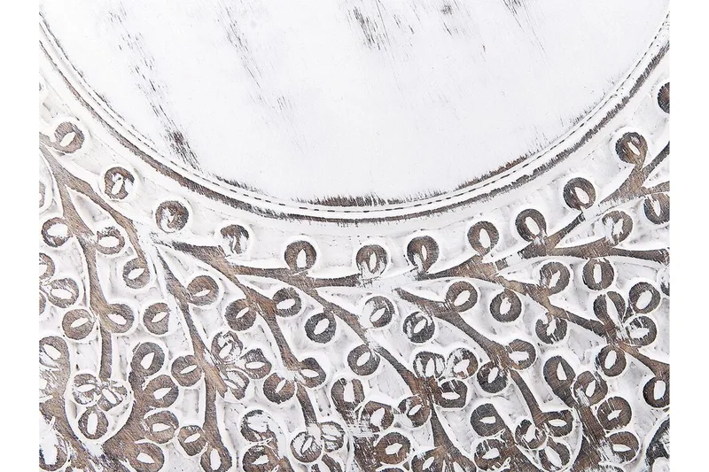 Garry Sidebord 44 cm - Hvit/Grå/Lyst tre - Møbler - Bord - Avlastningsbord - Lampebord & sidebord