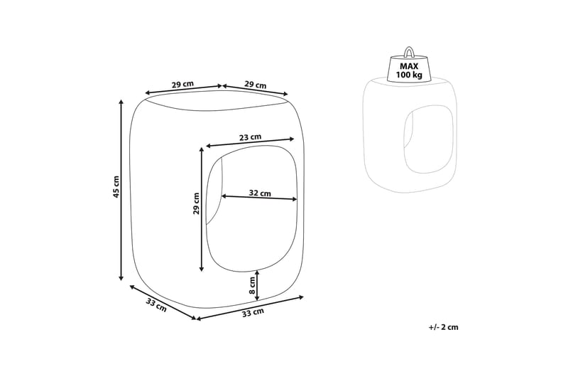 Gaston Sidebord 33 cm - Grå - Møbler - Bord - Avlastningsbord - Lampebord & sidebord