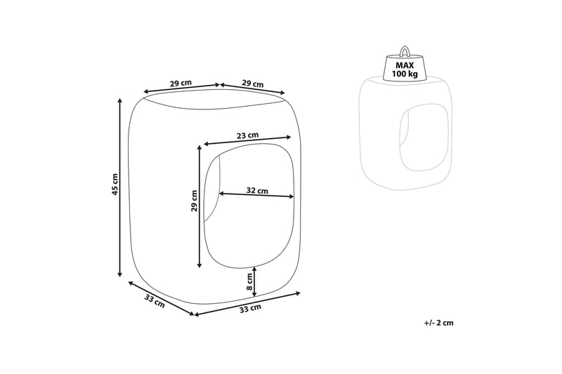 Gaston Sidebord 33 cm - Grå - Møbler - Bord - Avlastningsbord - Lampebord & sidebord