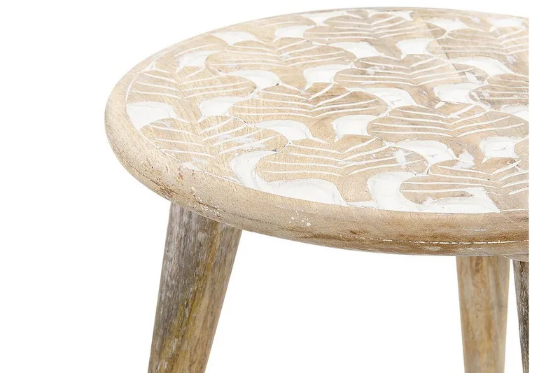 Gazelle Settbord 46 cm - Lyst tre/Hvit - Møbler - Bord - Avlastningsbord - Settbord