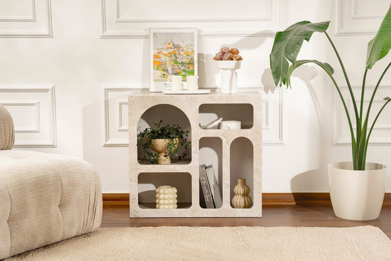 Giana Konsollbord 80 cm - Travertin/Sandstein - Møbler - Bord - Avlastningsbord - Gangbord