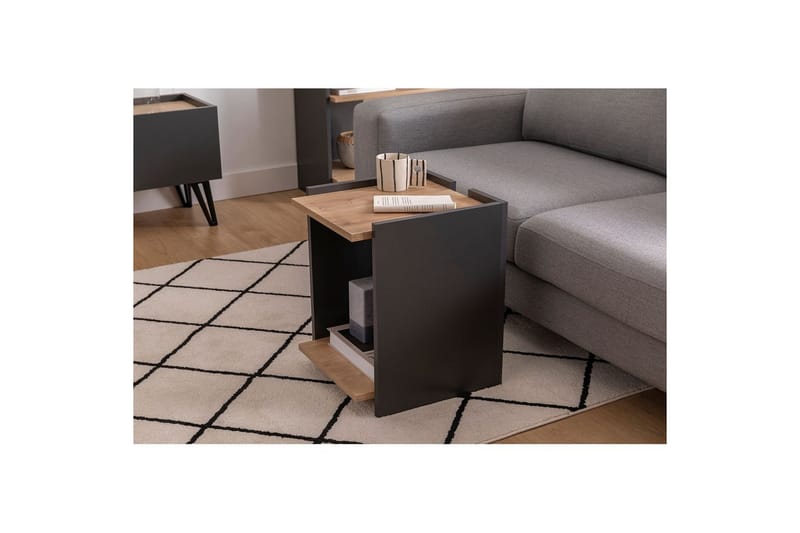 Giancarlo Sidebord 38,6 cm - Blå/Antrasitt - Møbler - Bord - Avlastningsbord - Lampebord & sidebord