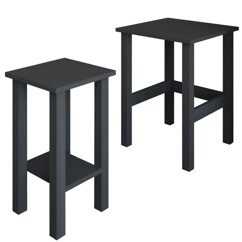 Ginallie Sidebord sett 45x60 cm, Antrasitt