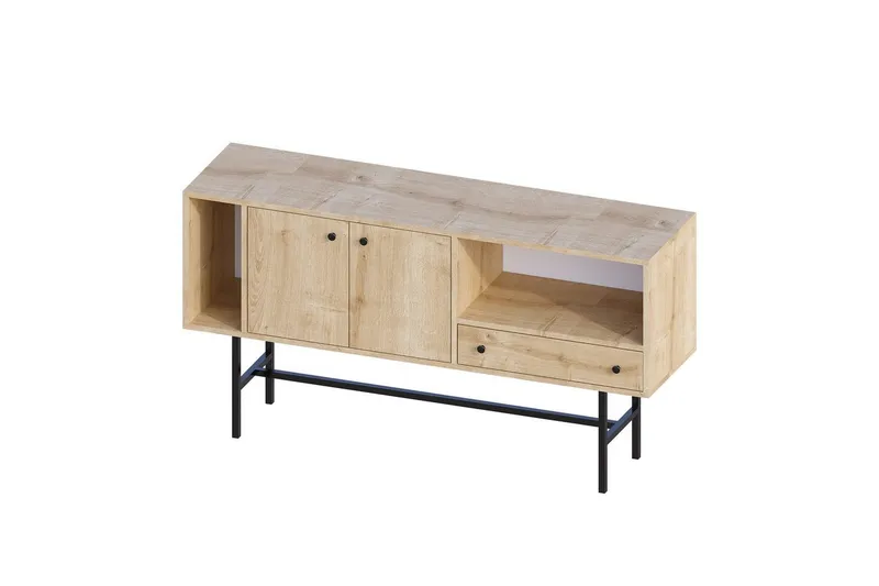 Grayce Konsollbord 150 cm, Eik/Sort