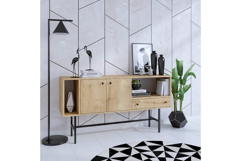 Grayce Konsollbord 150 cm - Eik/Sort - Møbler - Bord - Avlastningsbord - Gangbord