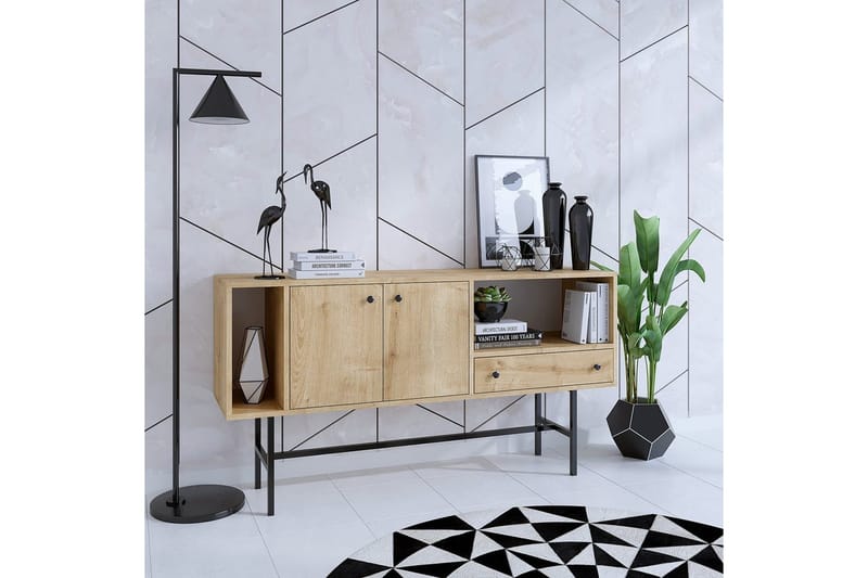 Grayce Konsollbord 150 cm - Eik/Sort - Møbler - Bord - Avlastningsbord - Gangbord