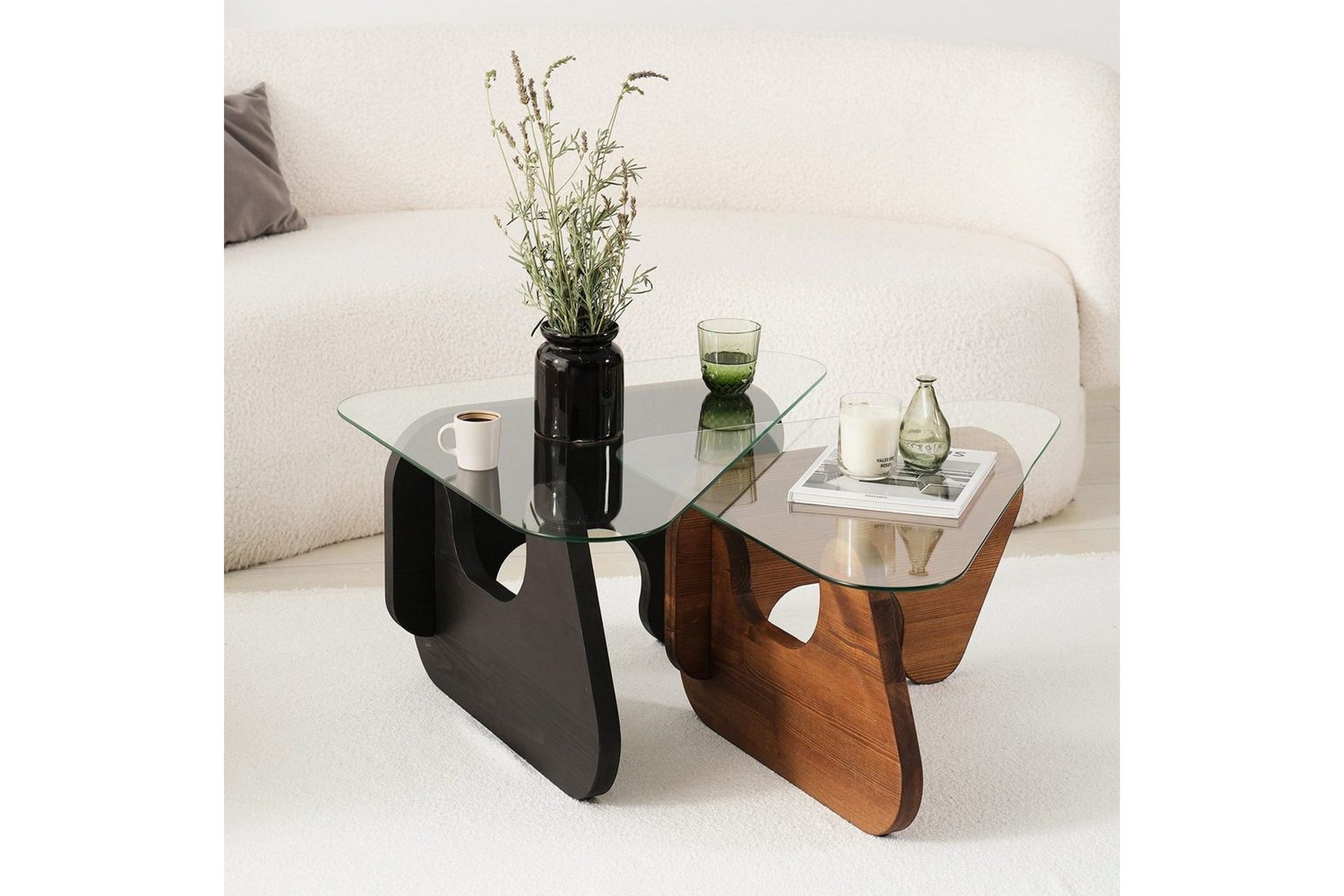 Grayce Settbord 94 cm - Sort