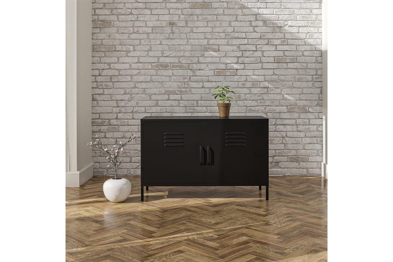 Høyskap Mission District 100x40x64 cm, Svart - 100x40x64 cm, Svart - Møbler - Bord - Avlastningsbord - Gangbord